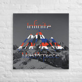 Red, White and Blue "Legend" Printed Snowy Mountain Peaks Canvas - Infinite Mast3rpiece - 