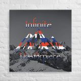 Red, White and Blue "Legend" Printed Snowy Mountain Peaks Canvas - Infinite Mast3rpiece - 
