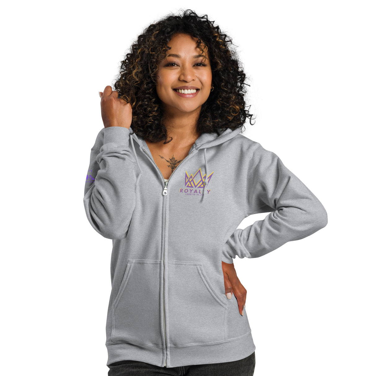 Royalty Unisex Zip Hoodie.