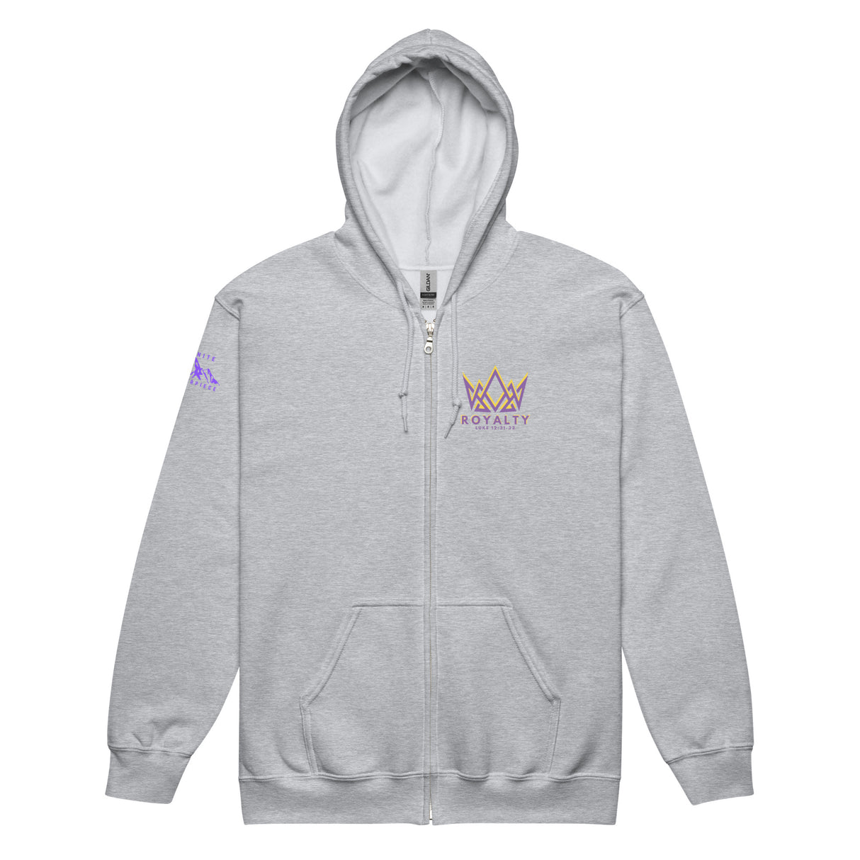Royalty Unisex Zip Hoodie.