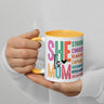 She is Mom Scripture Colorful Mug