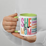 She is Mom Scripture Colorful Mug